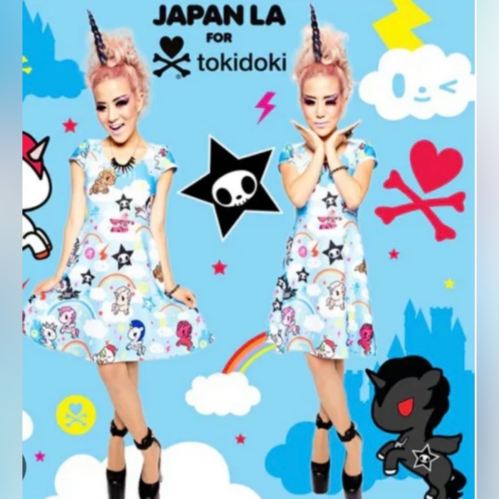 BNWT Super Rare Sold Out Japan LA Tokidoki Unicorno dress size medium